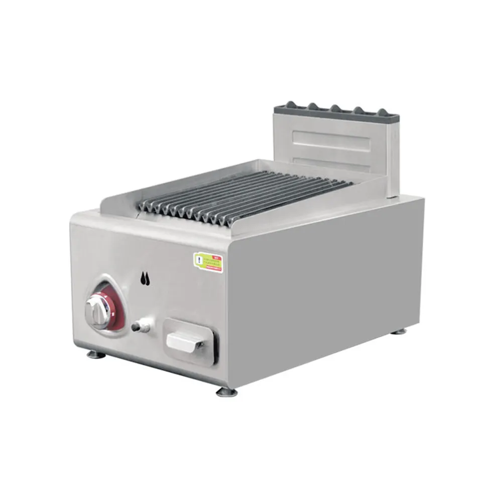 Grill Gas E-RQH-400 Komersial Dual Bahan Api LP NG Keluli Tahan Karat Haba Tinggi