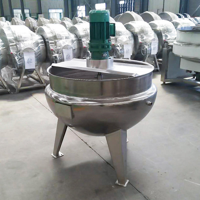 Olla de cocción industrial con chaqueta de vapor de acero inoxidable SUS304, 50–800L, modelos a gas y eléctricos