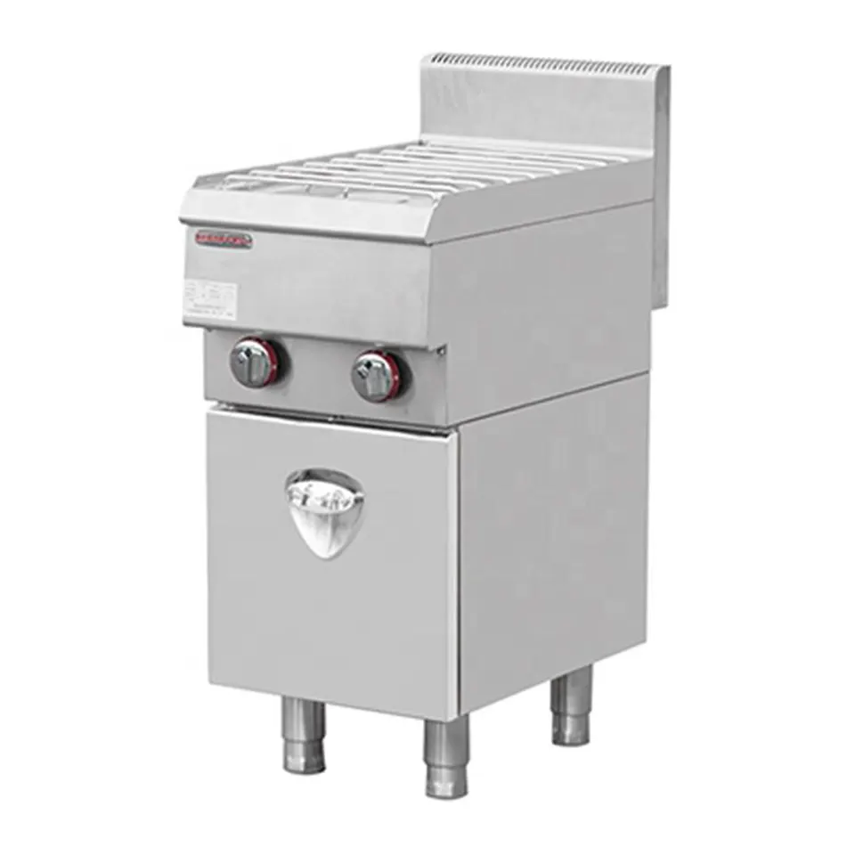 Grill Gas Komersial HKE-RQP-400 2/3 Rata 1/3 Beralur dengan Kabinet