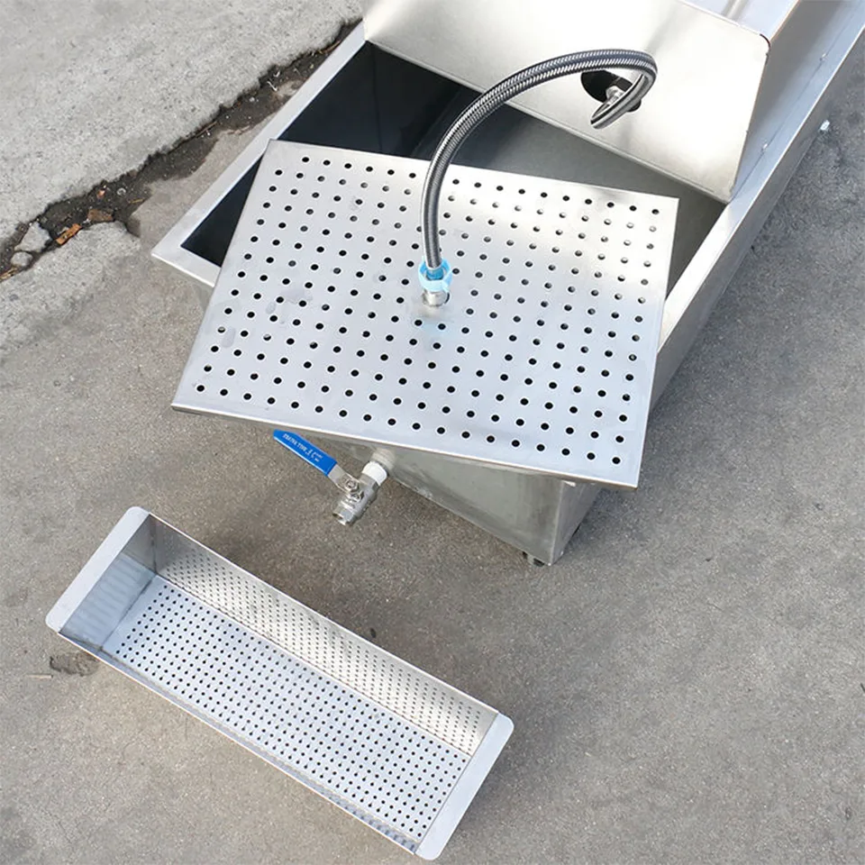 E-LYC-2 Stainless Steel Fryer Oil Filter Cart OEM Support Available