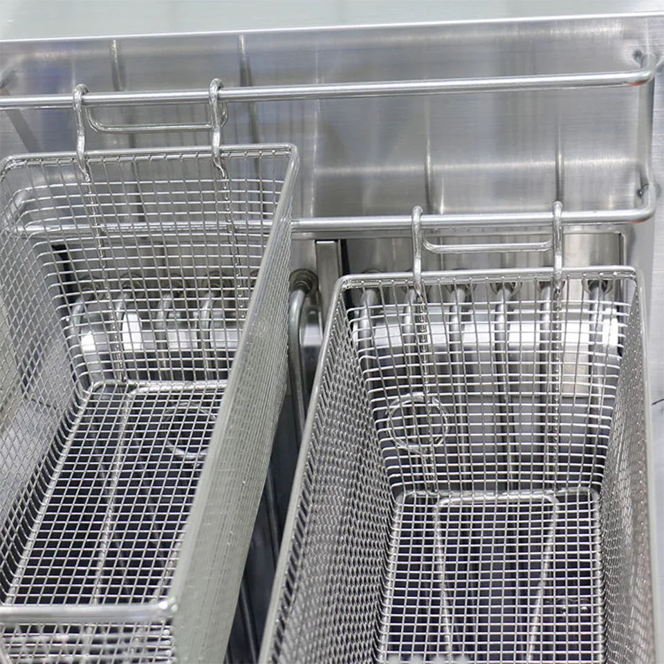 E-DZE-400GF Electric Digital Fryer 18kW Two Baskets Commercial Use