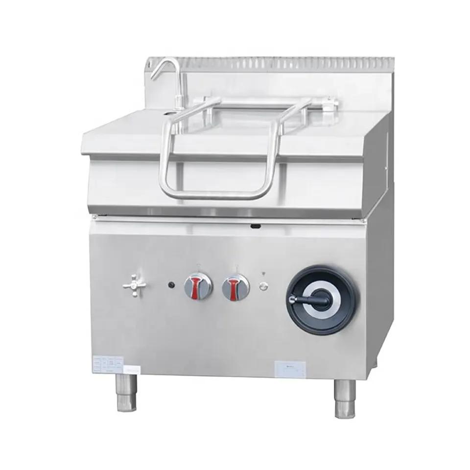 Kuali Perik Gas Miring Komersial XKE-DCG-900 15kW Keluli Tahan Karat