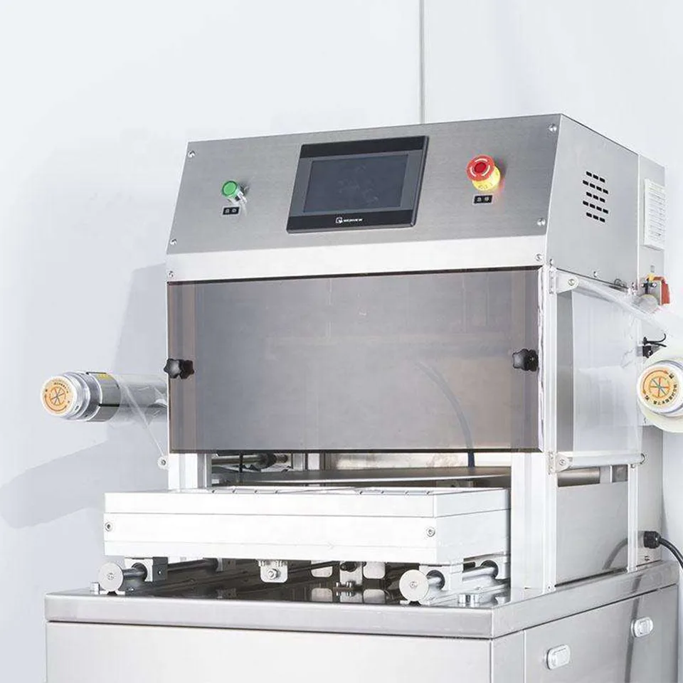 Commercial Vertical MAP Gas Flush Packaging Machine DQ370L-E 370mm Film