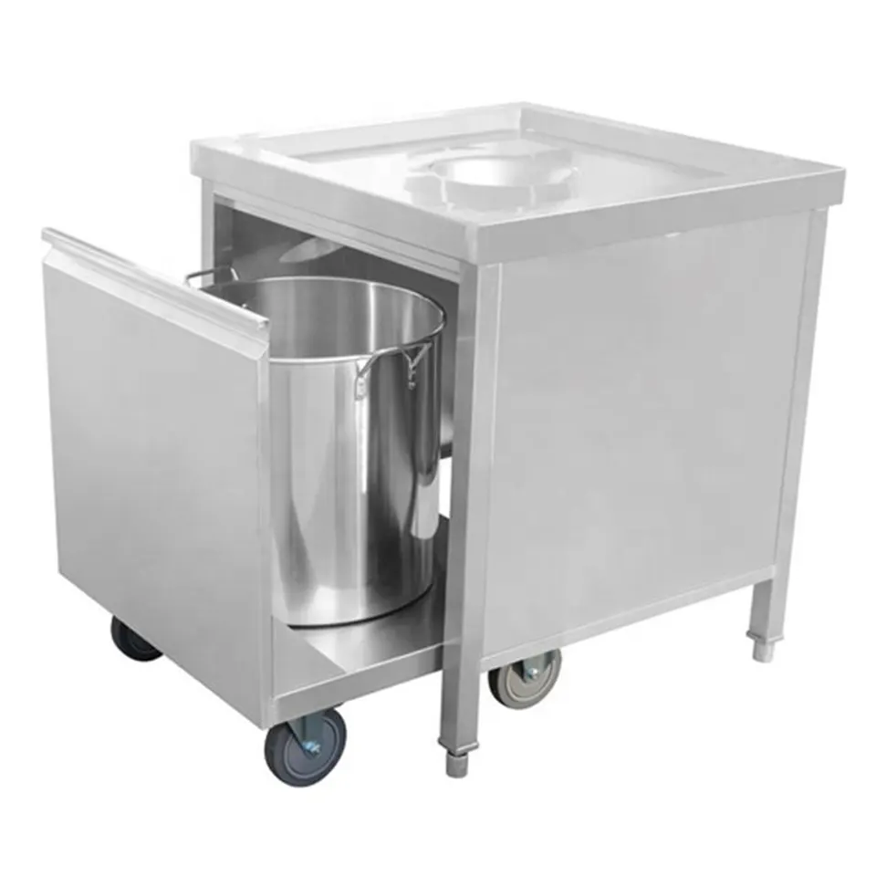 Kabinet Pengumpulan Sampah Keluli Tahan Karat CSG-7070 untuk Dapur Komersial