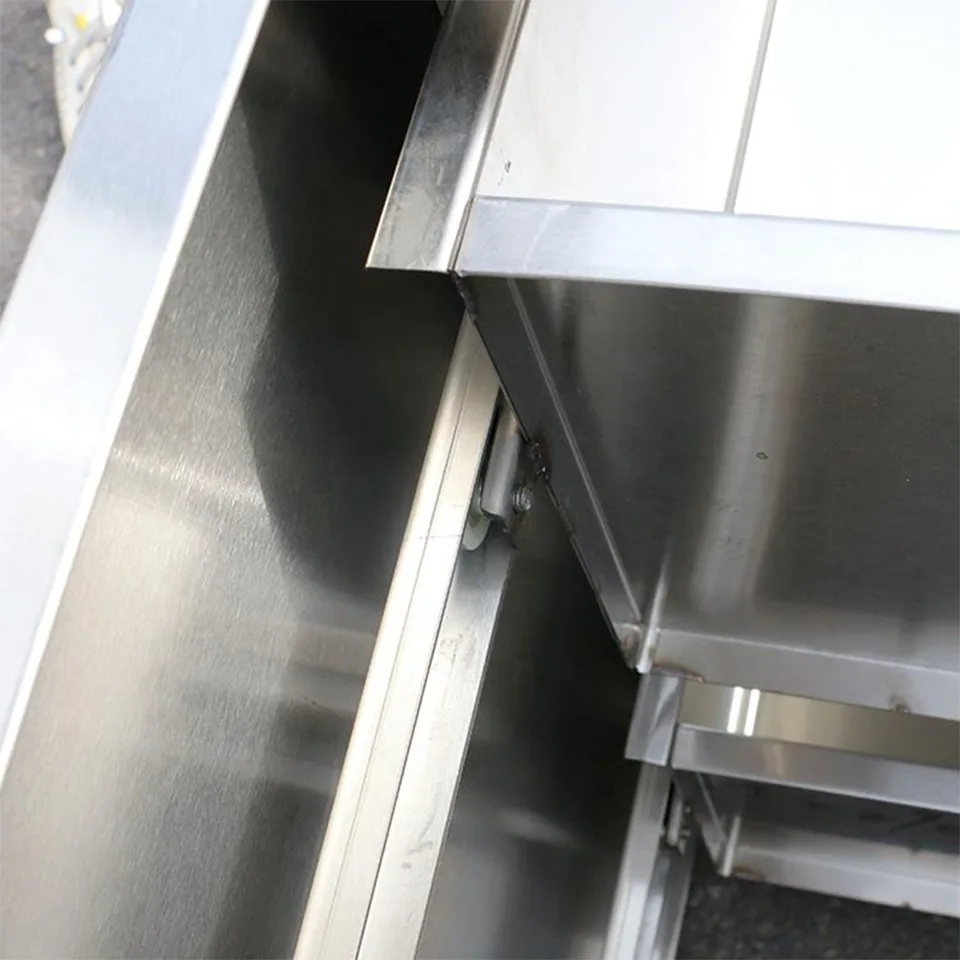 3-Tier Stainless Steel Kitchen Storage Drawer for Commercial Food Service