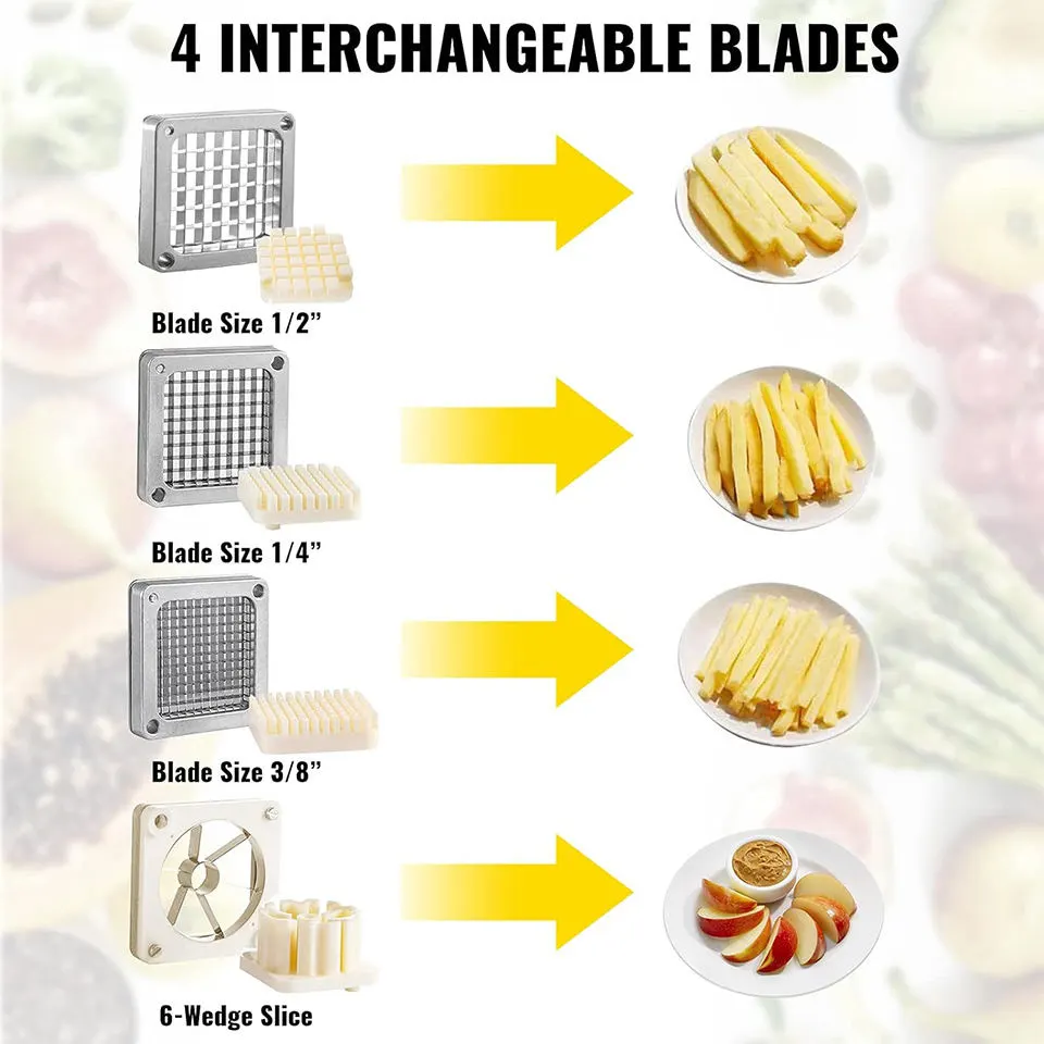 Long Handle Dicer Stainless Steel Multi-Function Vegetable Chopper