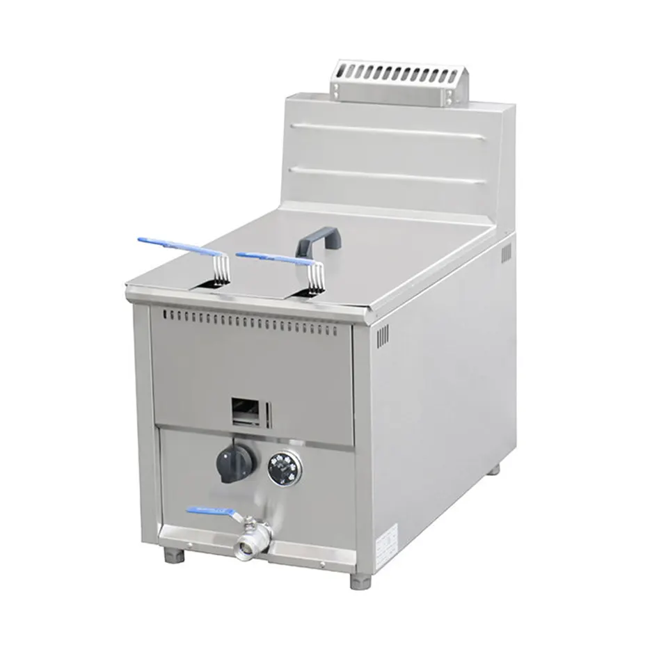 Penggoreng Gas Dual Bakul E-RQZ-747 15L Peralatan Dapur Komersial