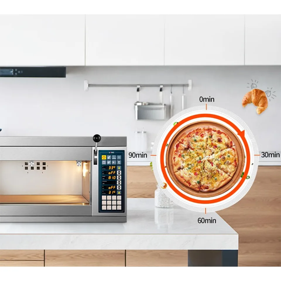 Forno Elétrico de Camada Única 60L com Controle Digital de Temperatura Superior e Inferior