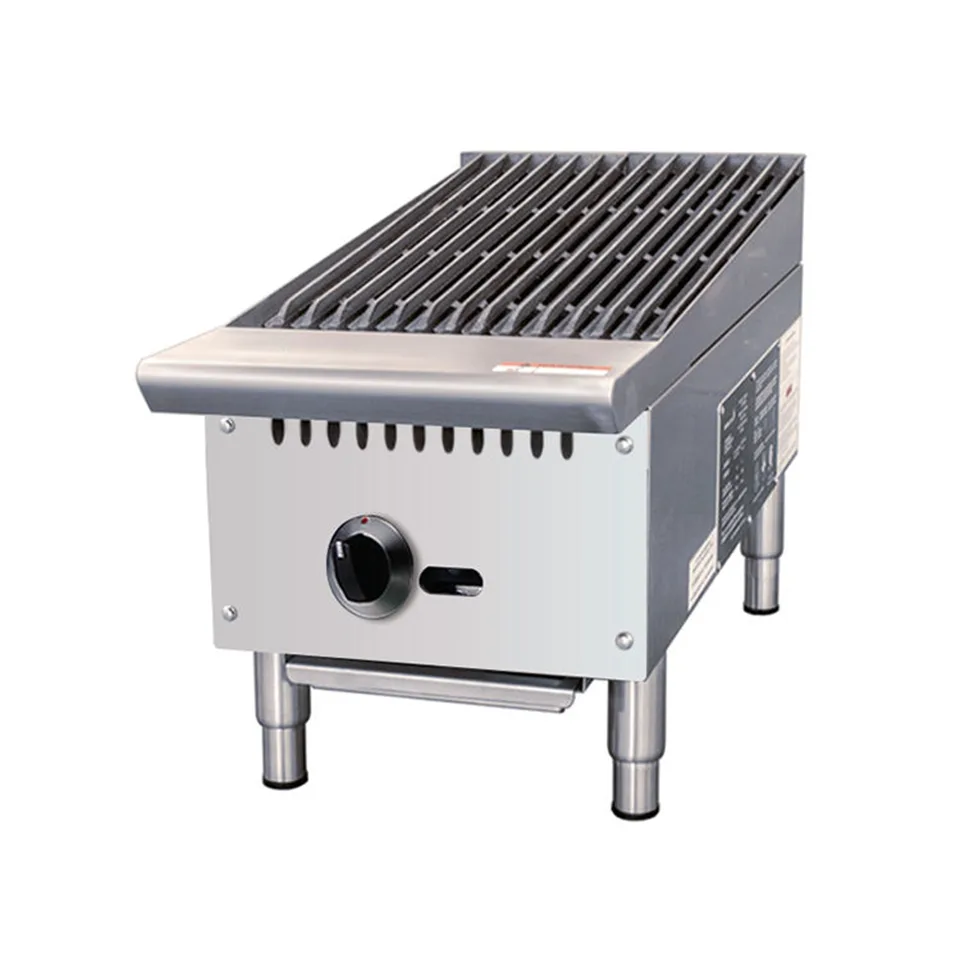 Commercial E-RQH-12 Gas Grill High Power 10.3kW Stainless Steel Cooking