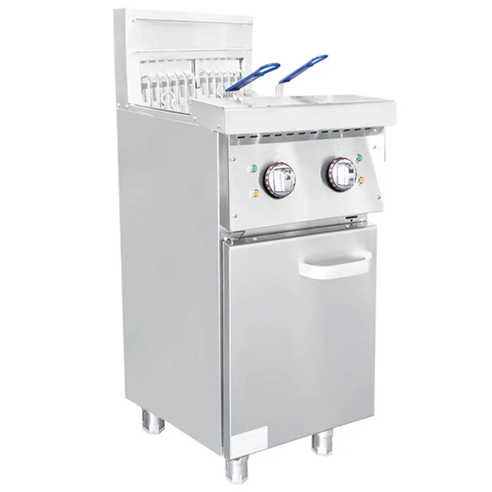 Penggoreng Elektrik E-DZ-400G-2 Dua Tangki 18kW Disahkan CE