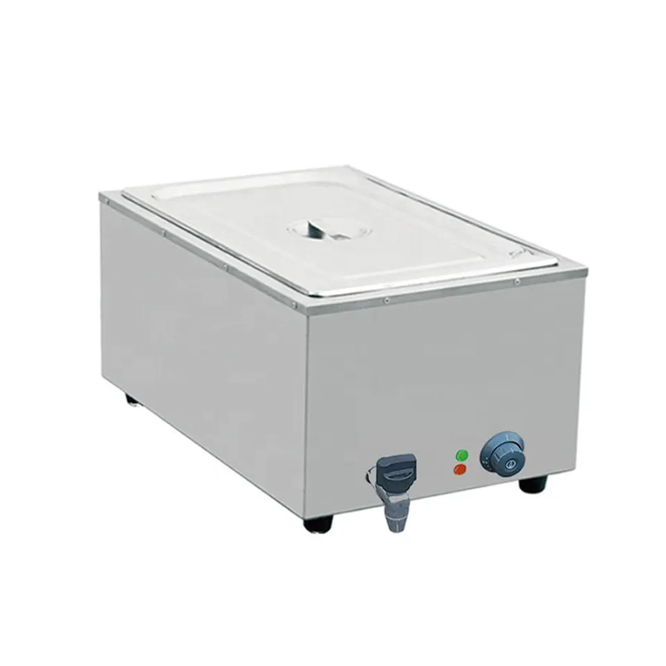 Pemanas Makanan Bain Marie Padat 2 Dulang untuk Kegunaan Bufet dan Katering