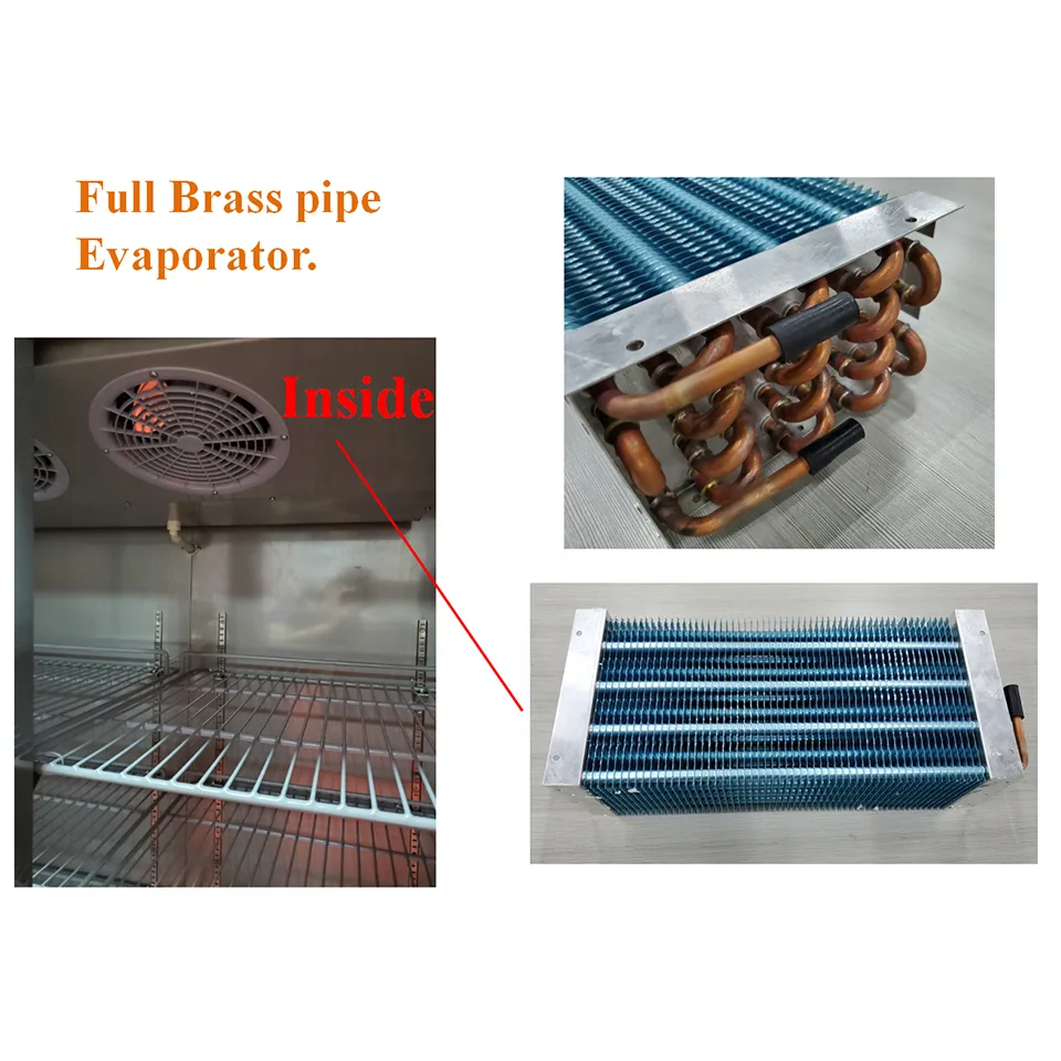 Two-Door Commercial Stainless Steel Upright Refrigerator Freezer for Catering Service