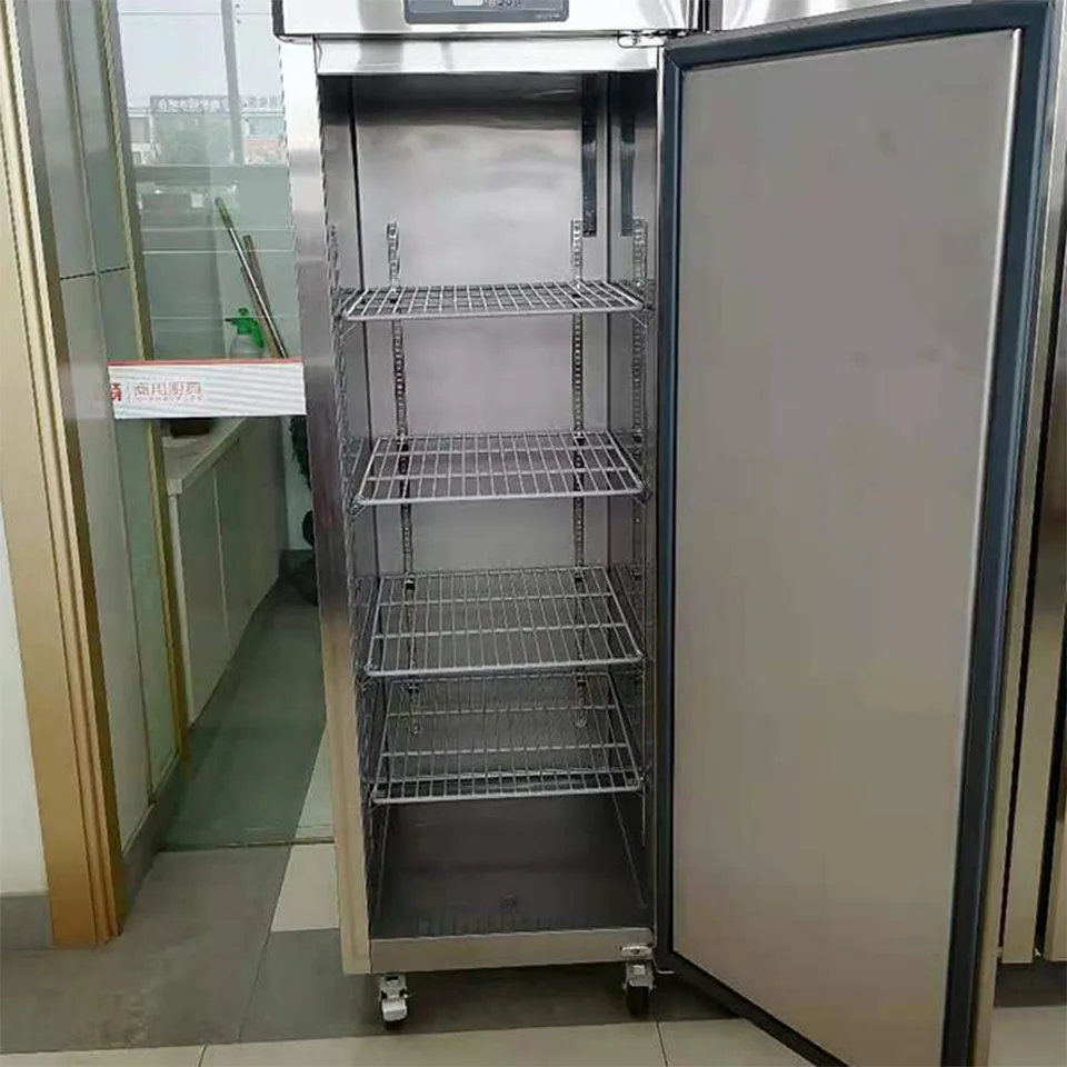 Single Door Commercial Upright Freezer 461L Stainless Steel for Catering Kitchen