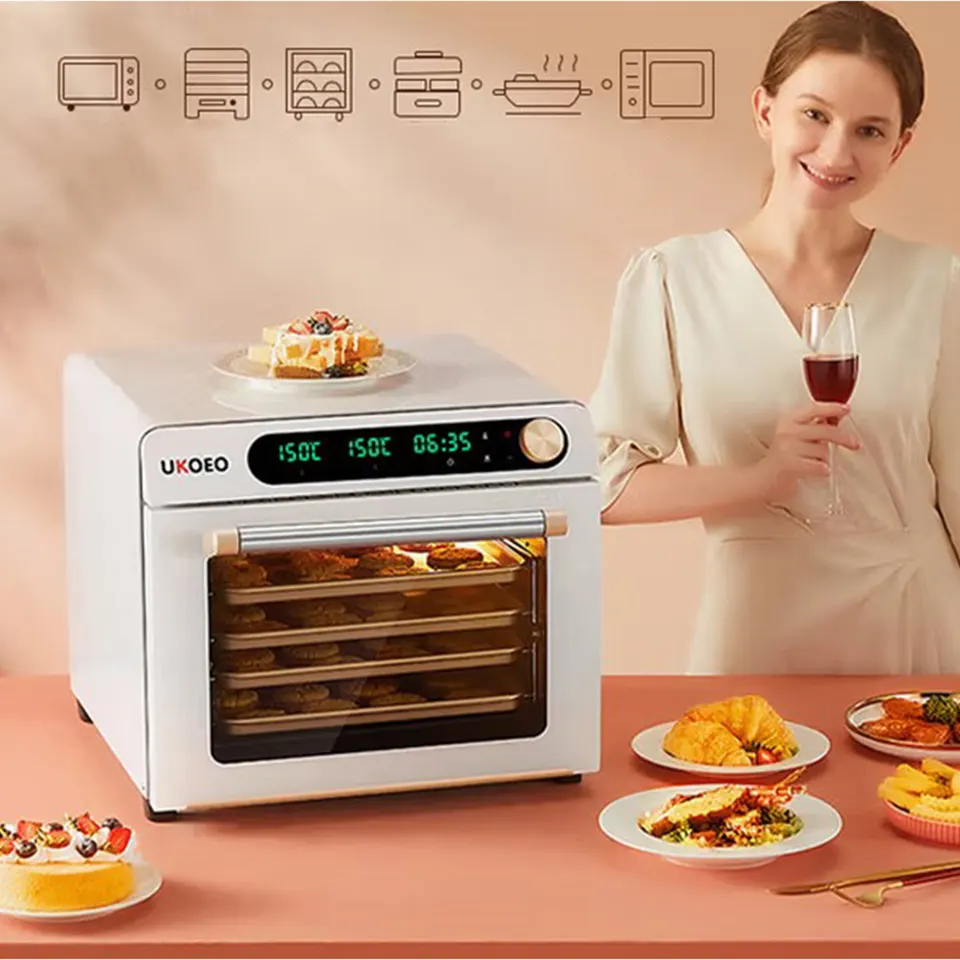 Forno de Convecção 80S 56L Controle Eletrônico de Temperatura Modo Duplo de Cozimento