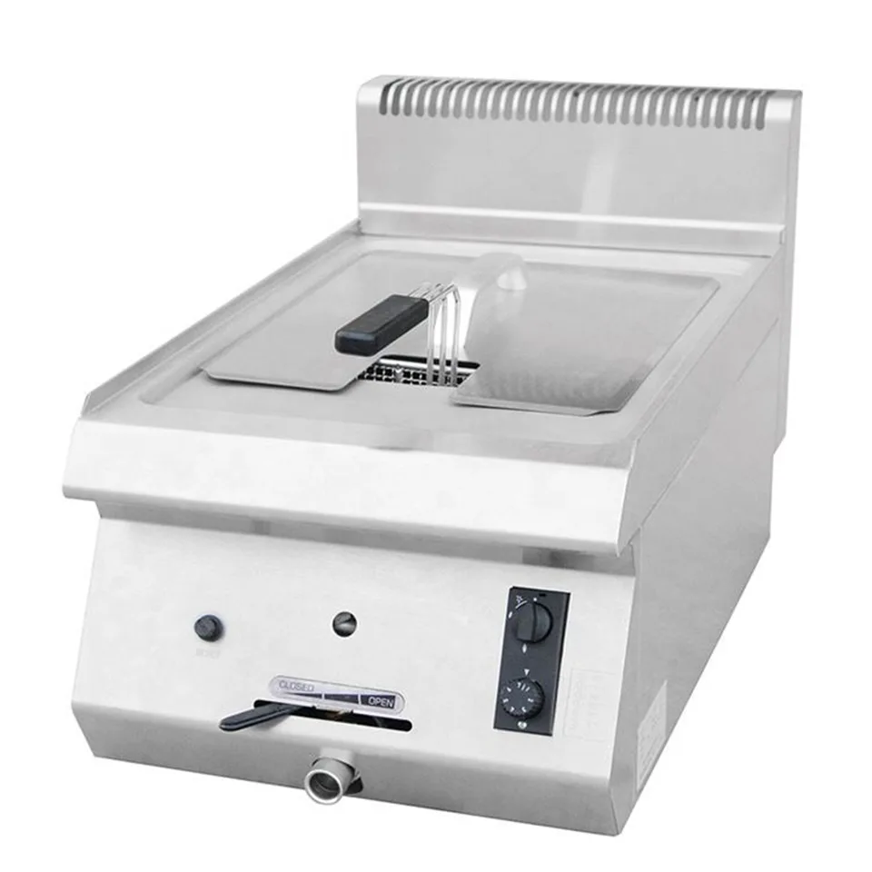 E-RQZ-400X Gas Fryer Single Tank 10kW 10L Oil Capacity