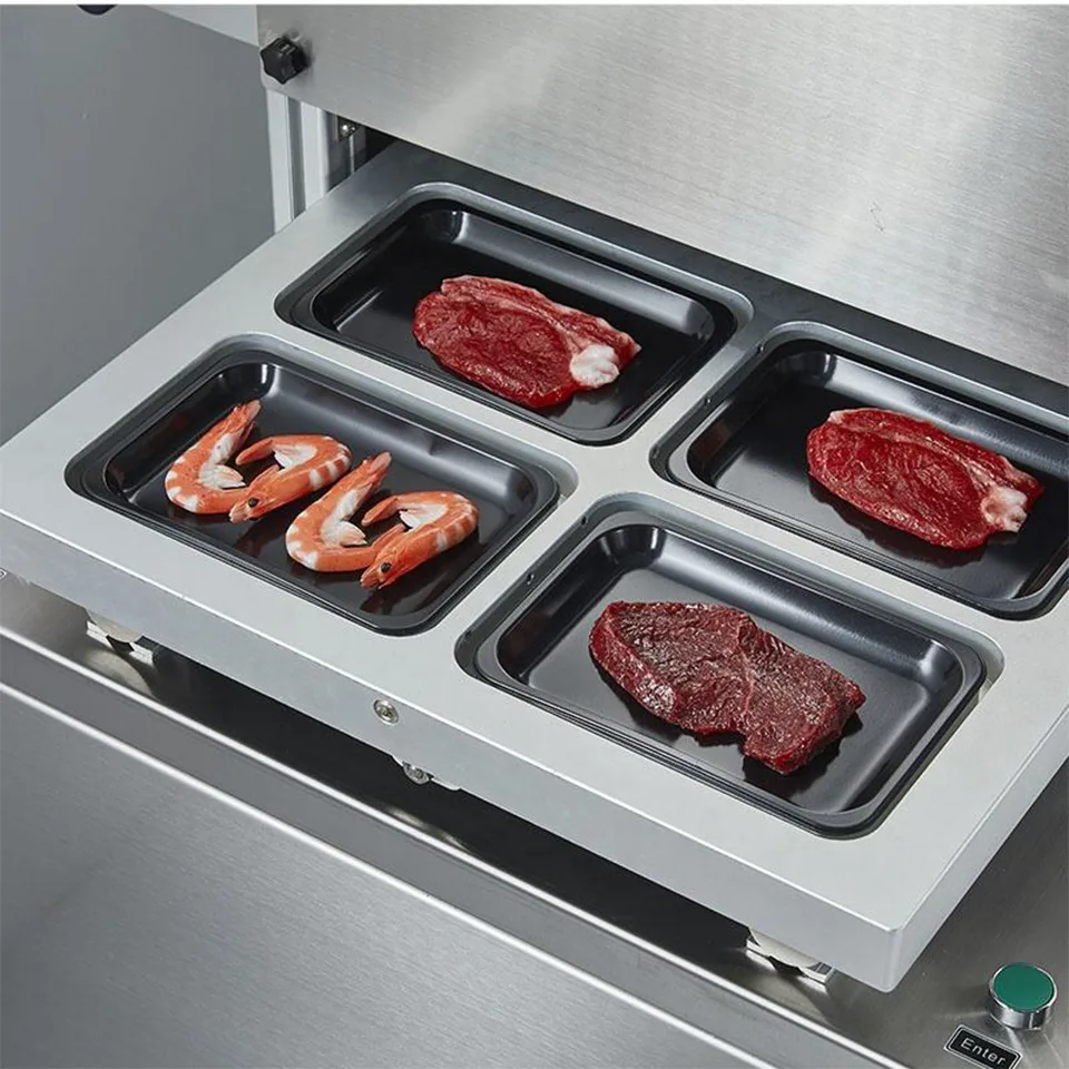 Commercial Vertical Skin MAP Vacuum Packaging Machine DQ440VSL 440mm Film
