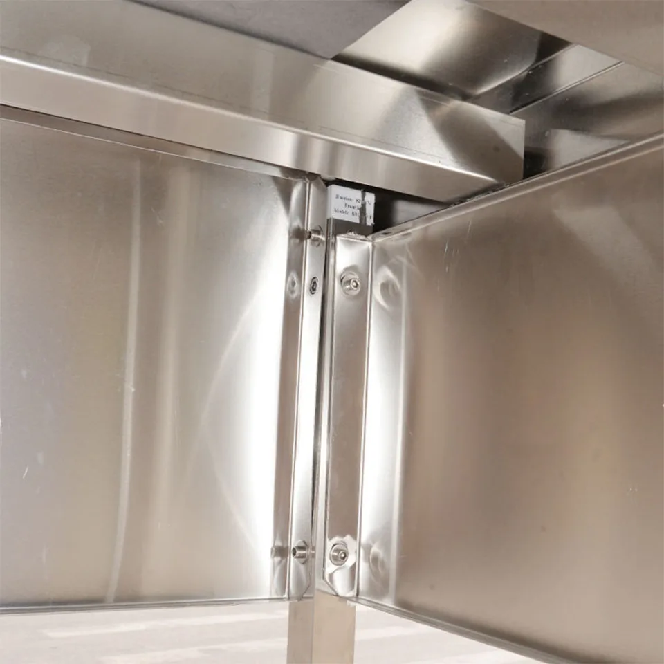 Stainless Steel Double Bowl Sink with Right Drainboard and Storage for Restaurants