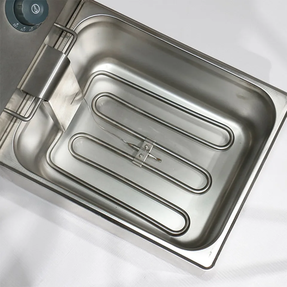 Tabletop Dual Tank Electric Fryer 5kW 220V Compact Design
