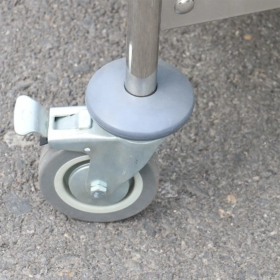 Food and Utility Transport Cart with 3 Stainless Steel Shelves