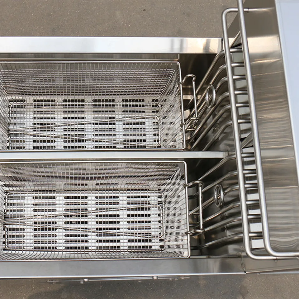 Commercial Electric Fryer E-DZ-800GF-4 with Filtration System 68L Oil
