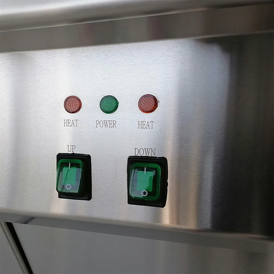 Electric Fry Holding Warmer with Dual Lamps for Fast Food and Snack Bars
