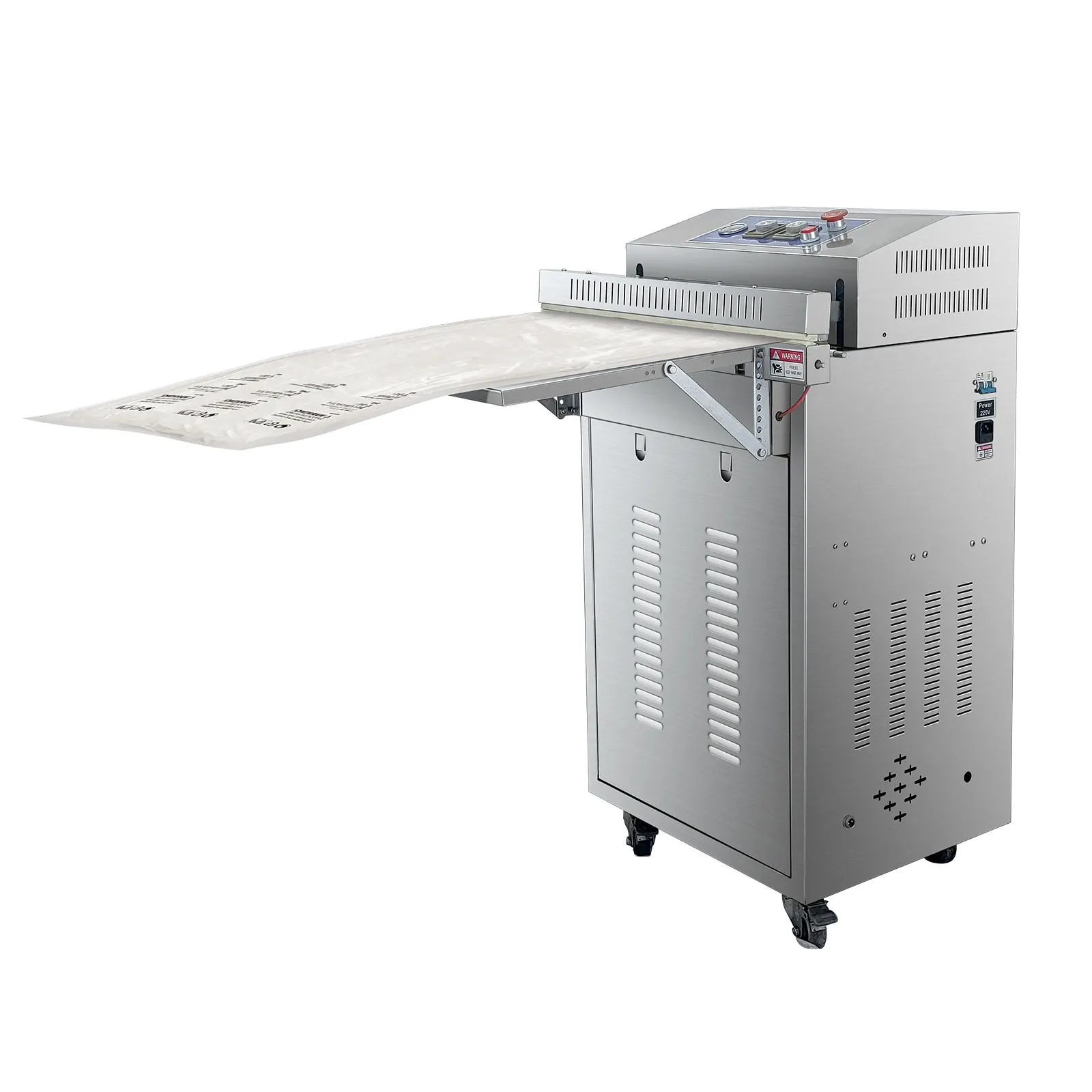 Seladora a Vácuo Externa 600mm 900W Industrial Aço Inoxidável Máquina de Embalagem