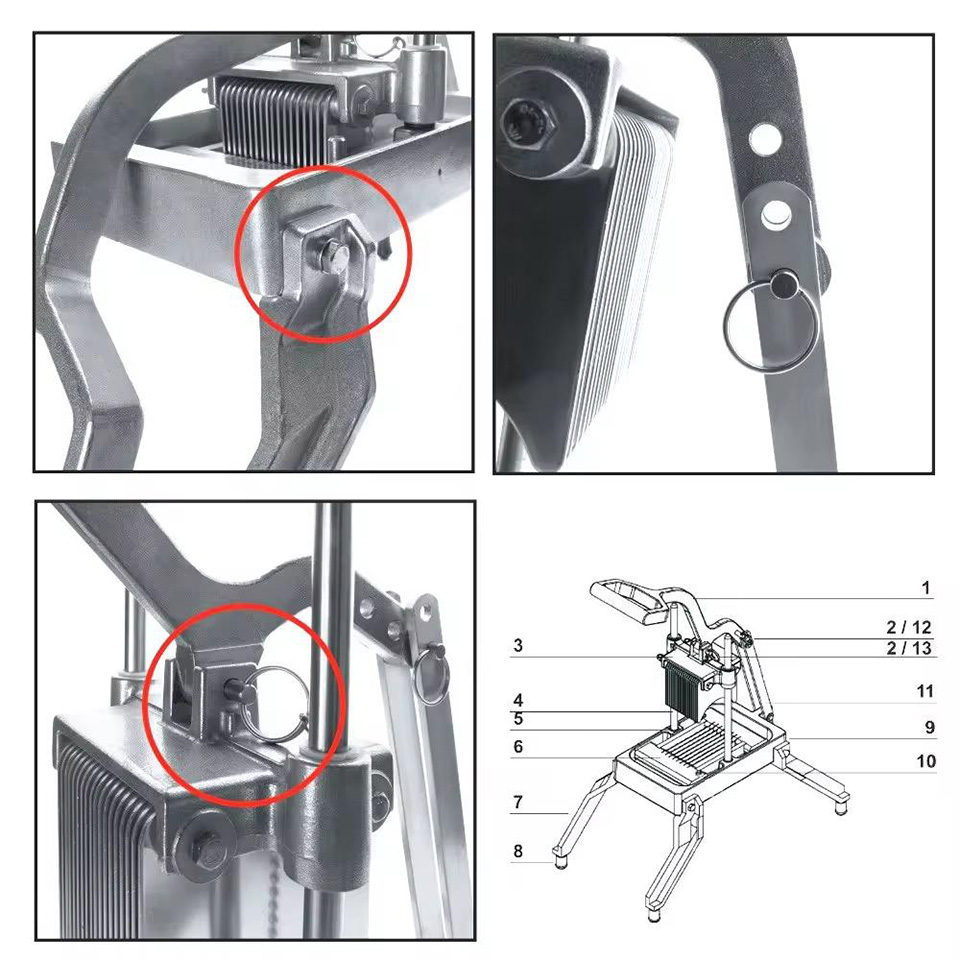 JG-13 Manual Vegetable Slicer Easy to Clean Safe for Commercial Use