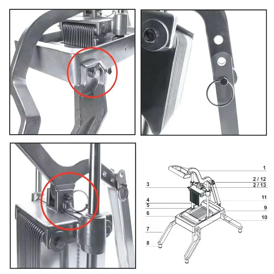 JG-13 Manual Vegetable Slicer Easy to Clean Safe for Commercial Use