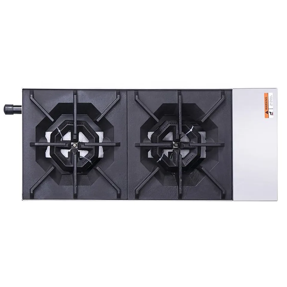 E-RQB Estufa de Gas de Mesa de Acero Inoxidable 2 4 6 Quemadores Encendido Electrónico