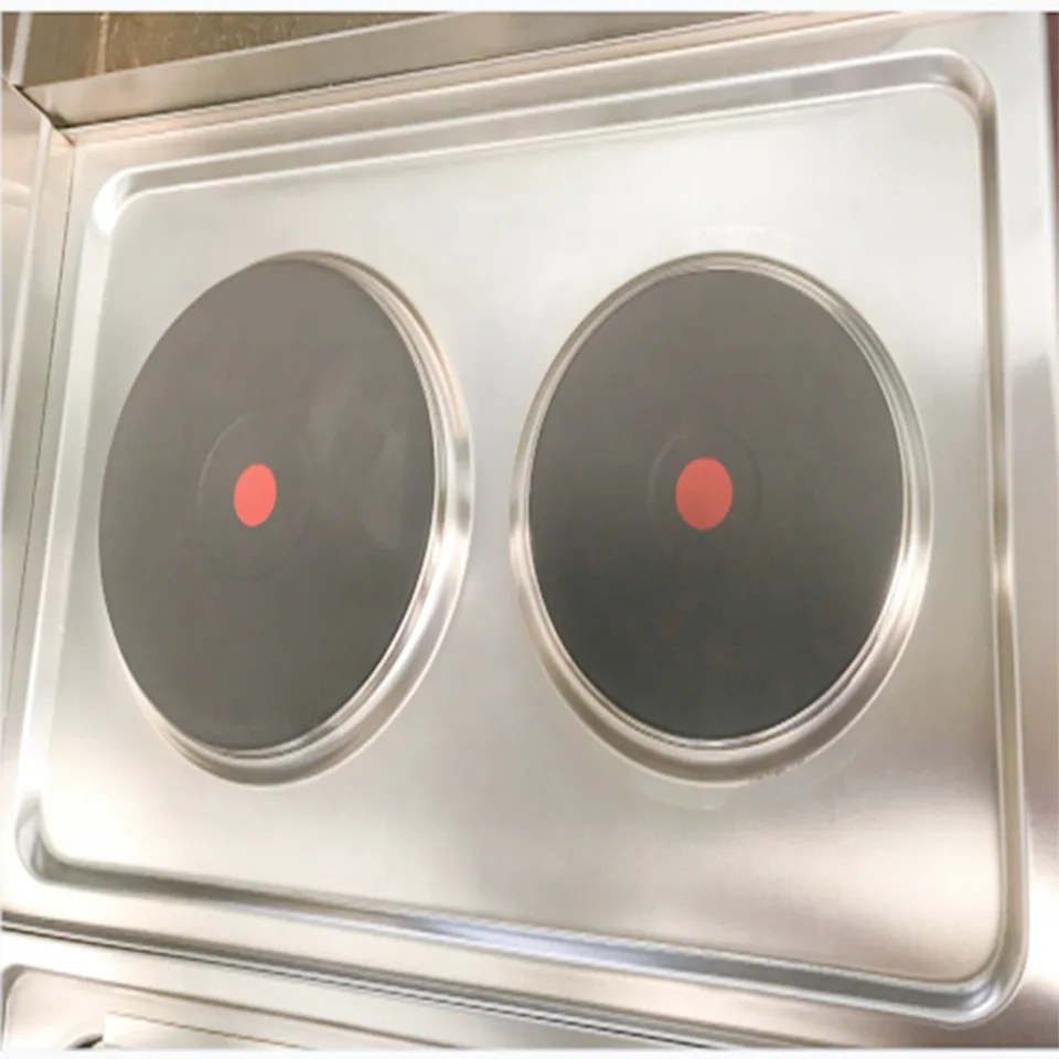 E-DS-700X Commercial 4-Burner Electric Cooktop Stainless Steel 9.2 kW