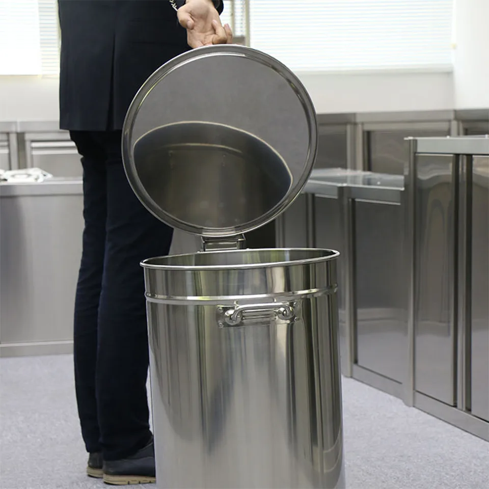 Stainless Steel Wheeled Waste Bin 50 to 100L LJT Series for Professional Kitchens
