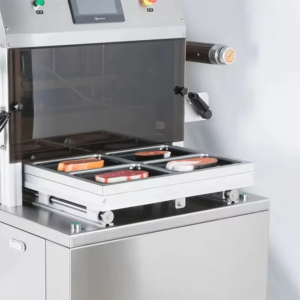 Commercial Vertical Skin MAP Vacuum Packaging Machine DQ440VSL 440mm Film