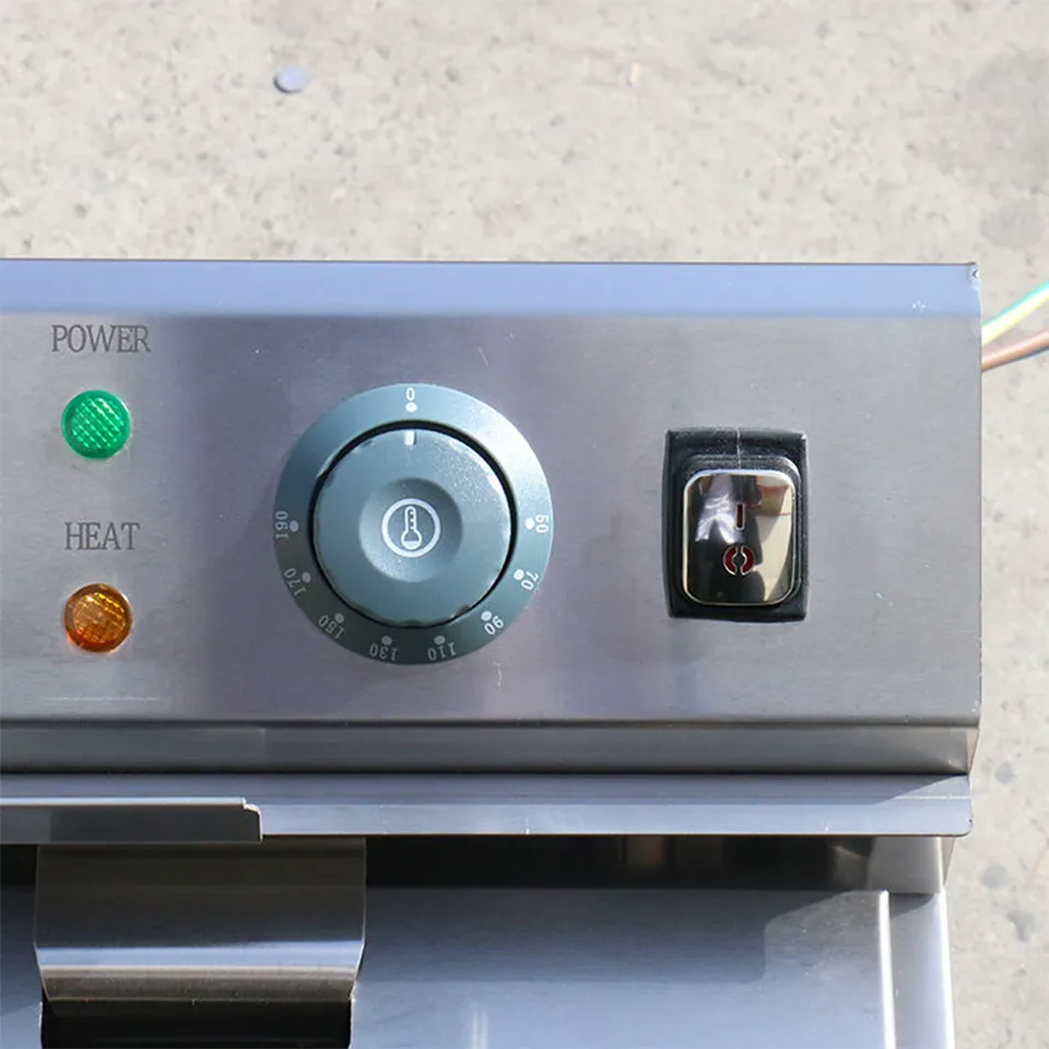E-DZ-12L-2 Dual Tank Electric Fryer 3.25kW 220-240V Tabletop