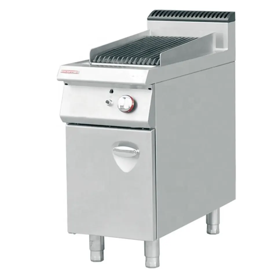 Grill Batu Lava Boleh Laras E-RQH-900S Charboiler Gas Komersial Keluli Tahan Karat