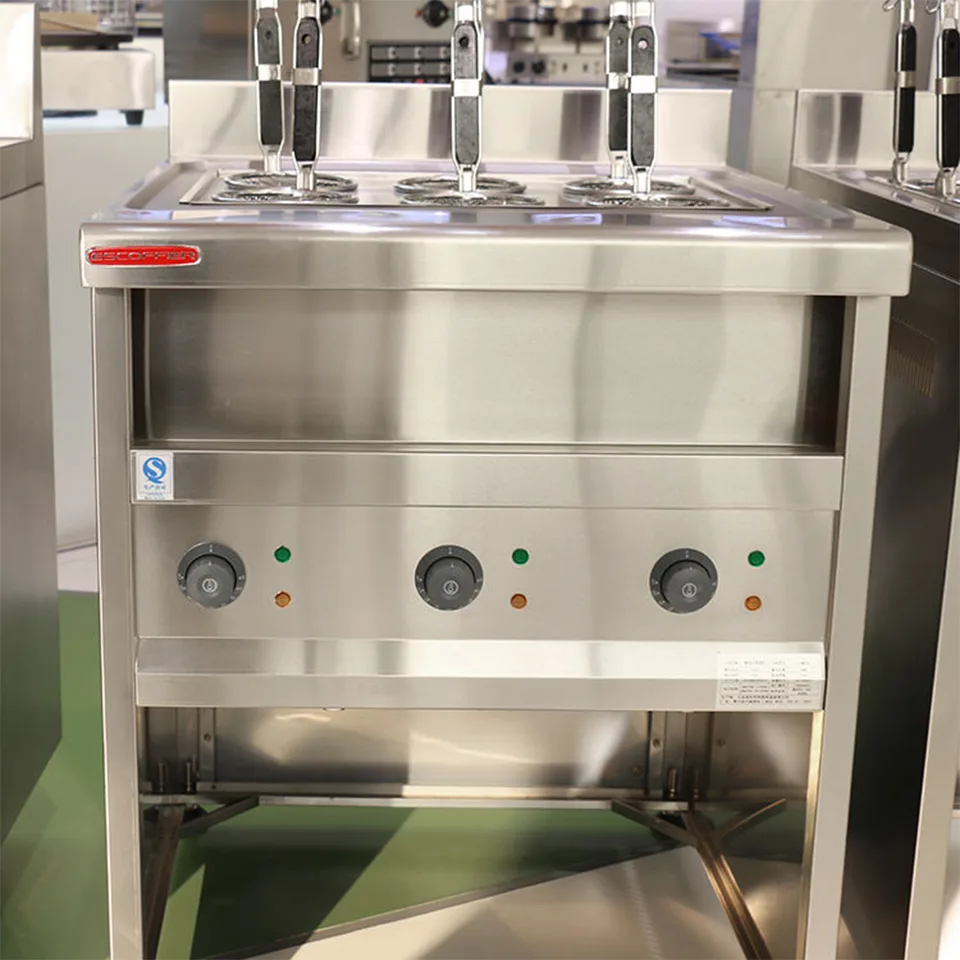 Electric Noodle Cooker E-DM-6T Six-Basket 6kW Stainless Steel Commercial Unit