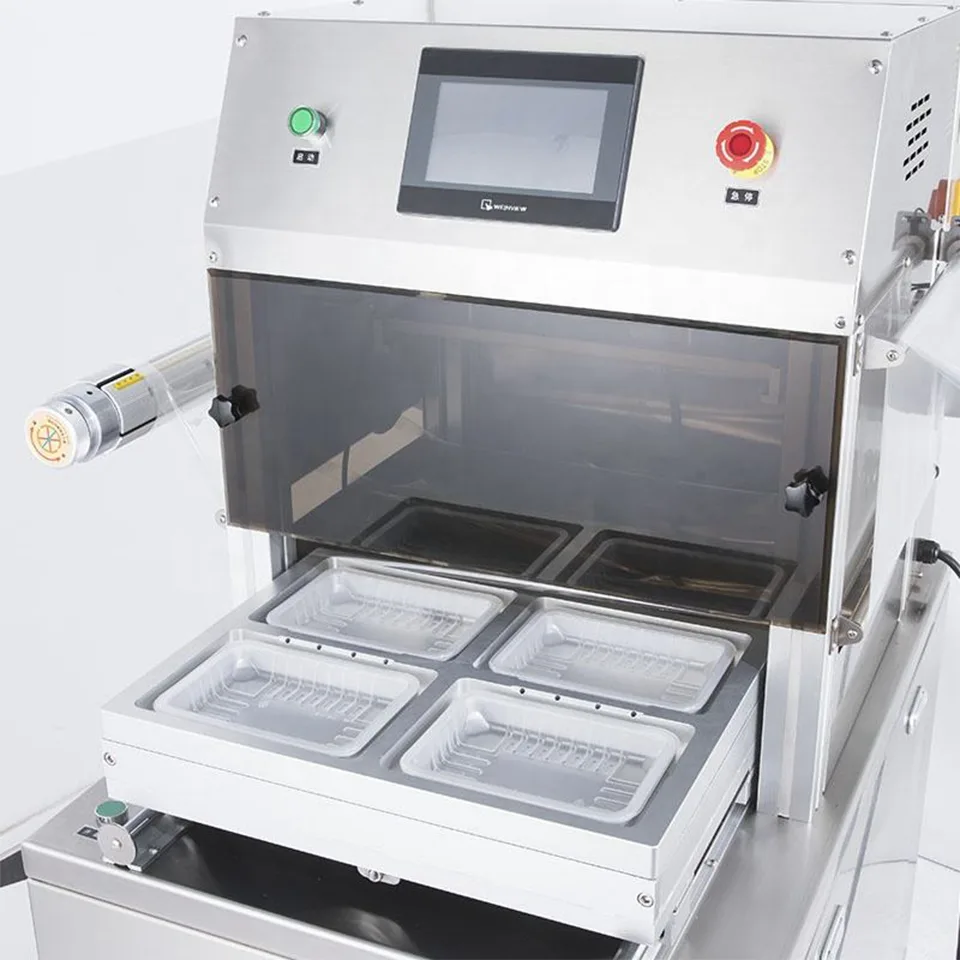 DQ440L-E Vertical MAP Packaging Machine Gas Flushing Sealer 440mm Film