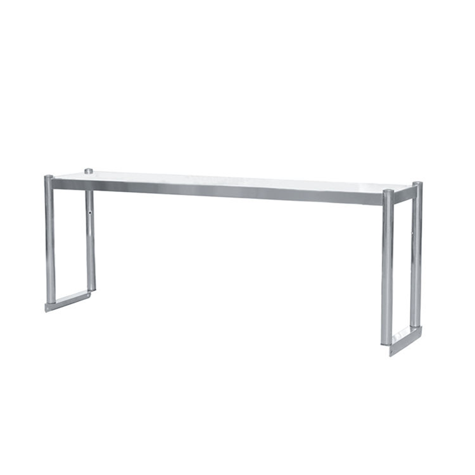 Banco de trabajo comercial de acero inoxidable Inox de dos capas para cocinas y catering