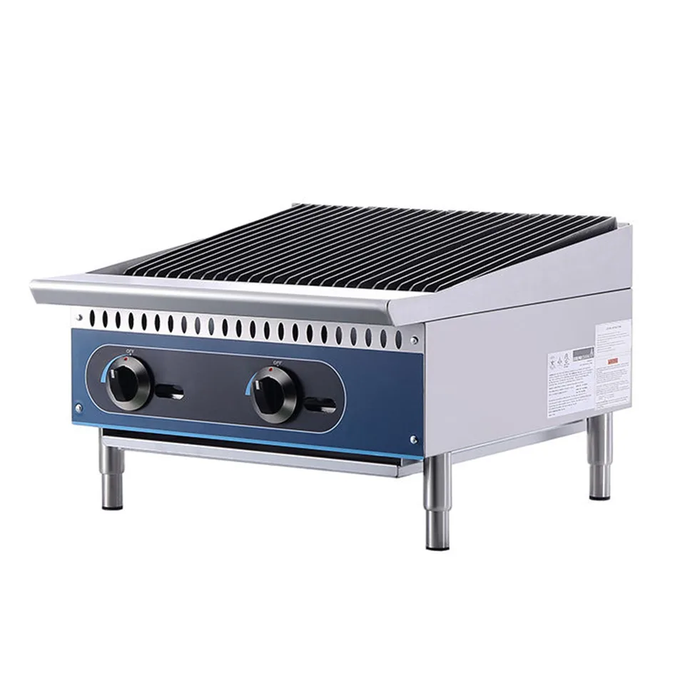 Grelha a Gás Vertical Série KB-CB 10-41kW Combustível Duplo em Aço Inoxidável Comercial