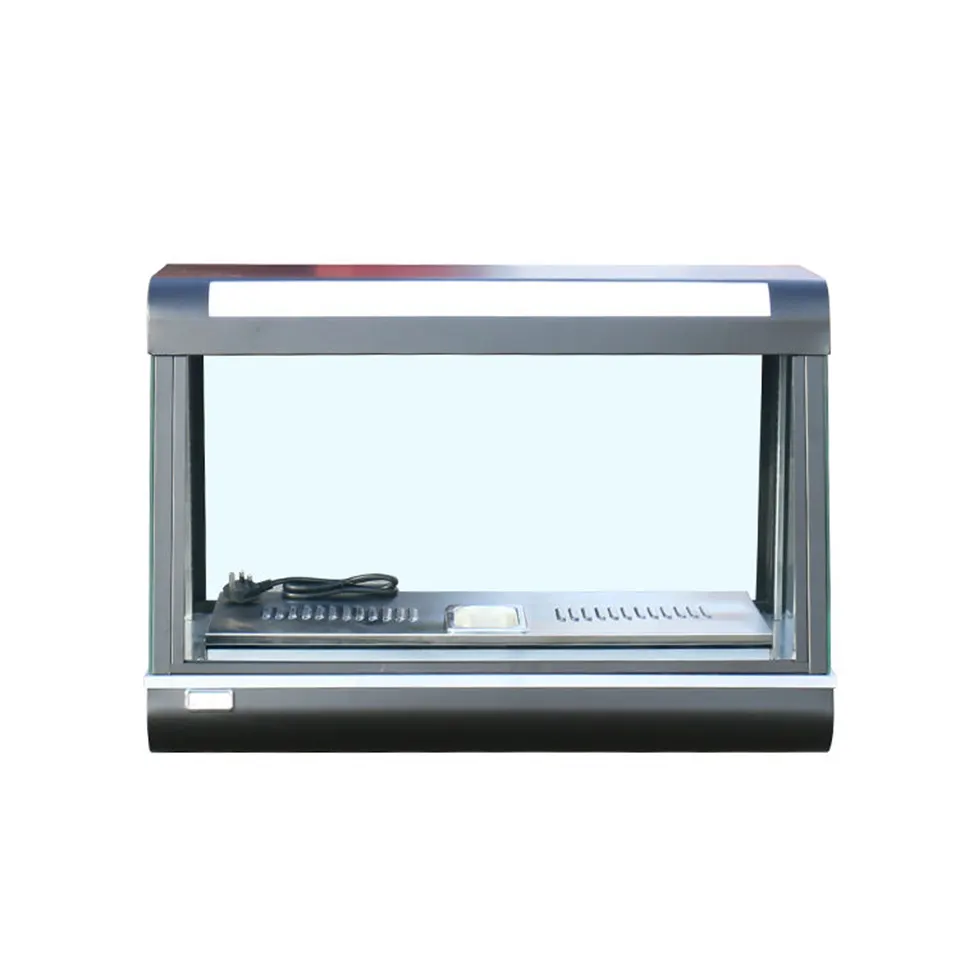 Vitrine Aquecida Comercial para Alimentos E-DBW-R60-2 Armário de 2 Níveis para Uso em Restaurantes e Padarias
