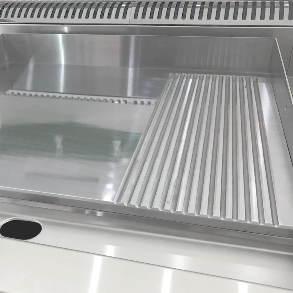 Commercial Electric Griddle with Storage Cabinet for Restaurant Kitchens 16.8kW