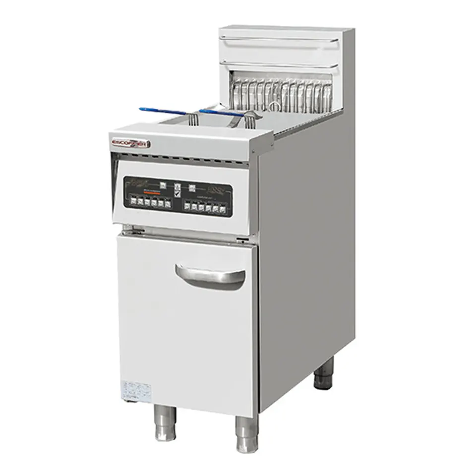 Penggoreng Elektrik E-DZE-400G 18kW Berdiri Lantai 35L Kapasiti Tinggi