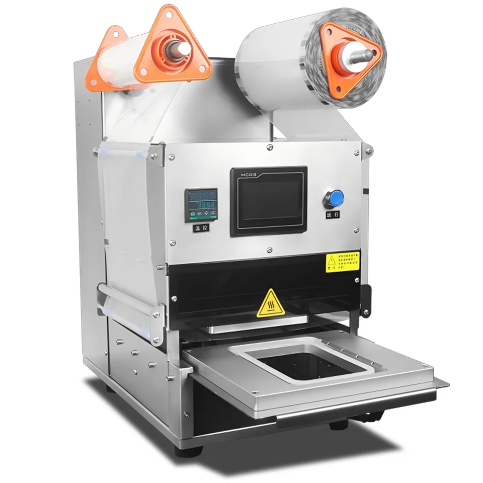 Selladora de bandejas con gas de lavado DF250TA-E Molde de aluminio Film 260mm 240-480 Cajas/Hora