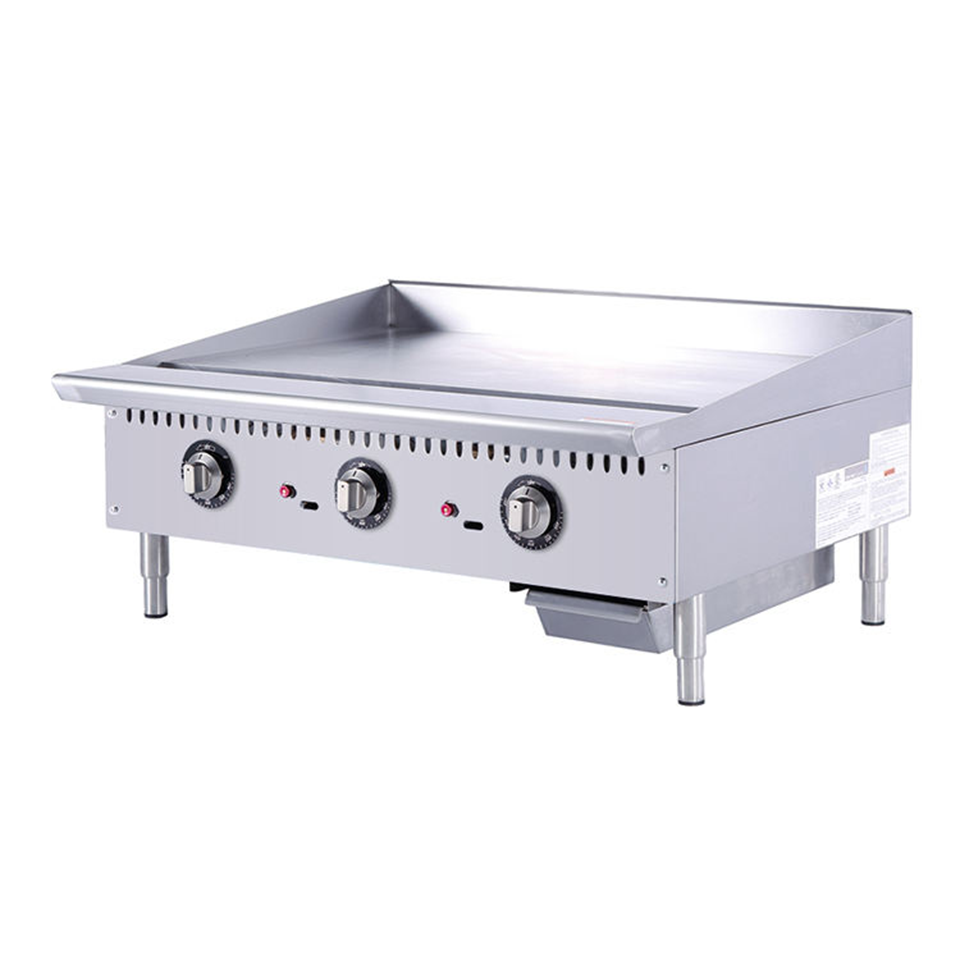 Plancha à gaz professionnelle 36 pouces E-RQP-36A avec plaque épaisse pour traiteurs
