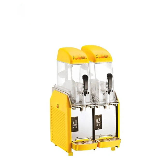 Dual chamber ice cream maker for shop procurement