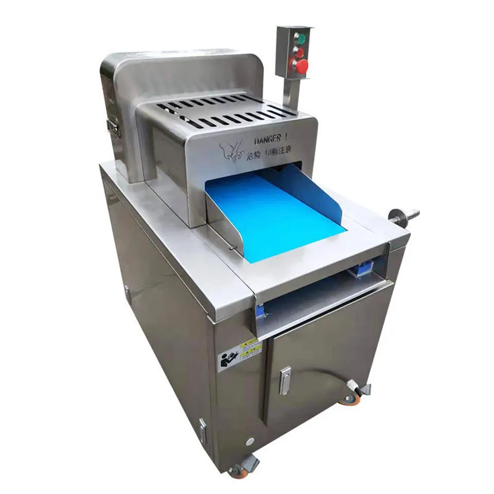 Máquina de cortar en dados carne y aves BB300 400 kg/h, ancho de corte 230 mm, acero inoxidable