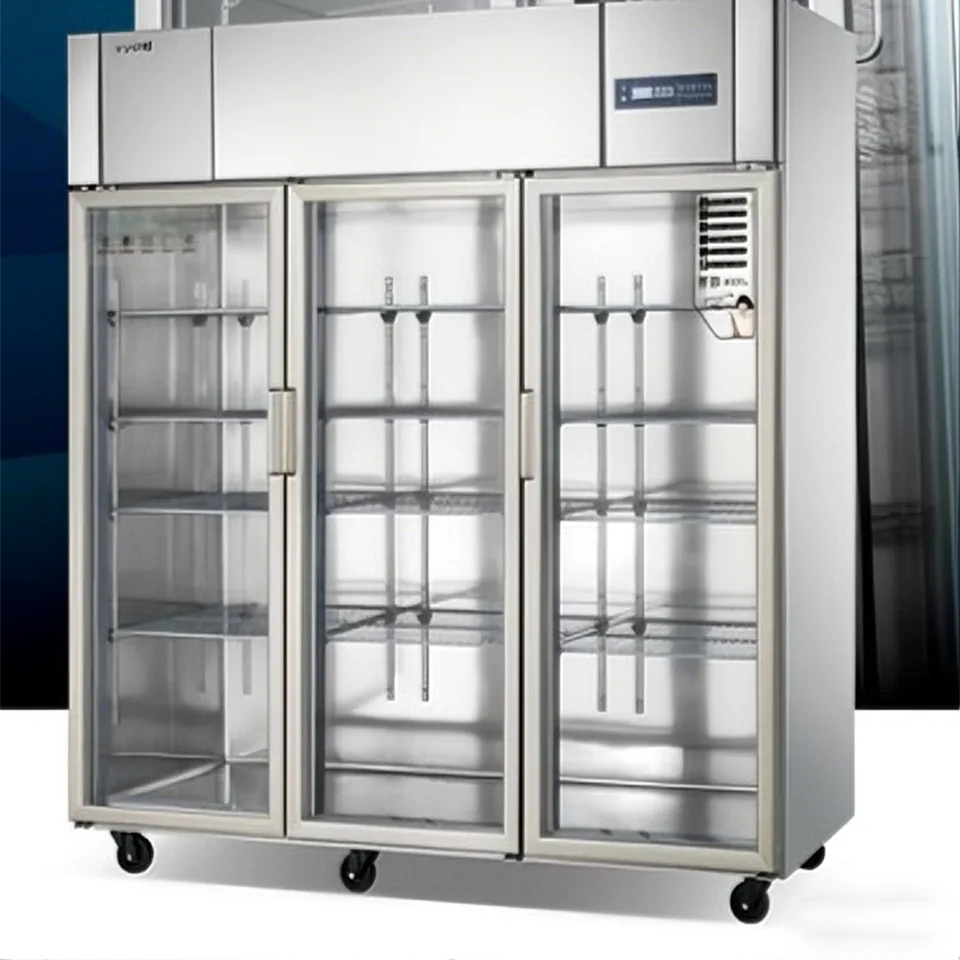 Double Wide Door Display Cabinet TS1.0G2 High Capacity Refrigeration