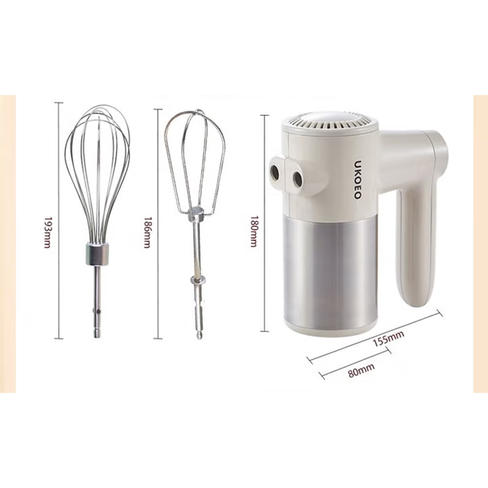 U5 Batteur à main portable 500W Multi-vitesse réglable Indispensable en cuisine