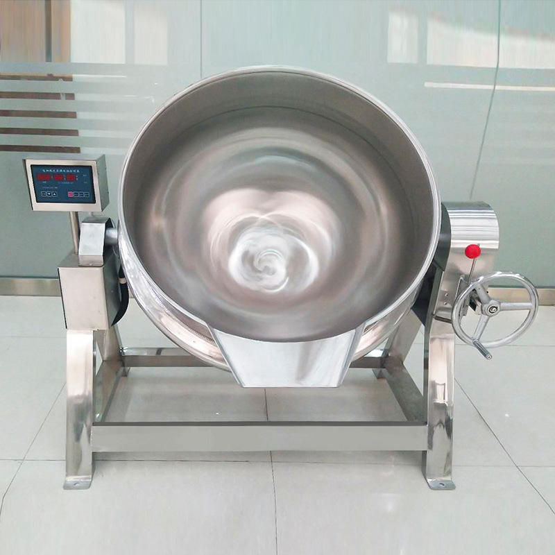 Olla de cocción industrial con chaqueta de vapor de acero inoxidable SUS304, 50–800L, modelos a gas y eléctricos