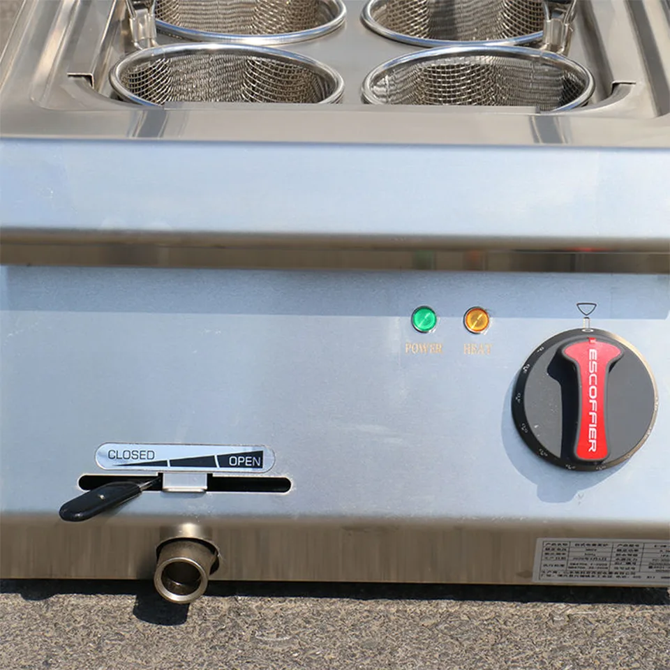 E-DM-700X Hervidor Eléctrico Comercial de Fideos 12 Cestas de Acero Inoxidable