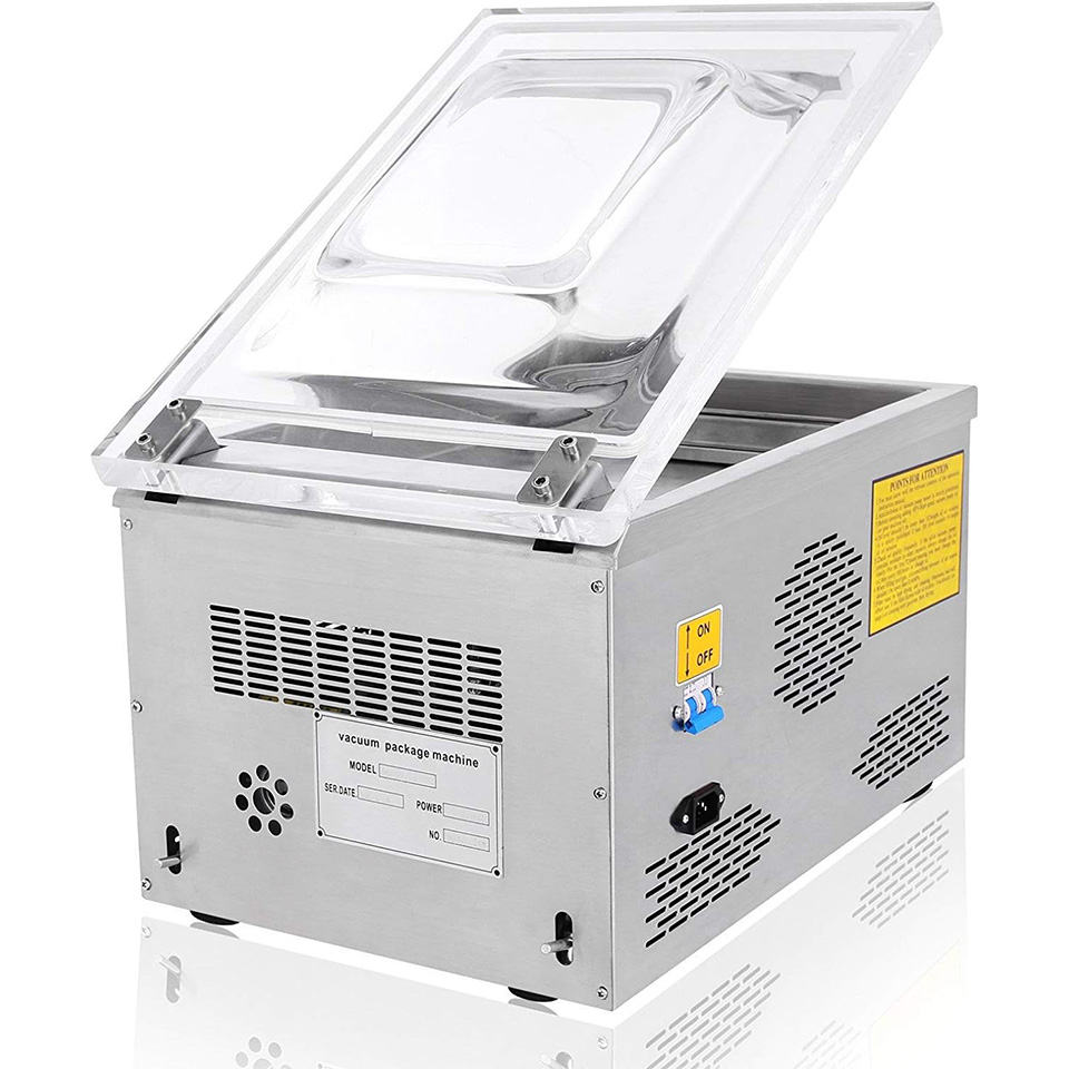 Envasadora al vacío de sobremesa 260 mm de acero inoxidable compacta para alimentos